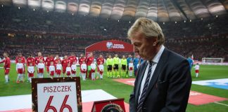 Zbigniew Boniek podczas pożegnalnego meczu Łukasza Piszczka.