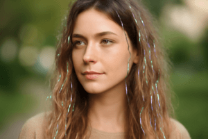 Aplikacja tinselu (brokatowych pasemek) metodą fryzjerską – techniki i kroki wykonania