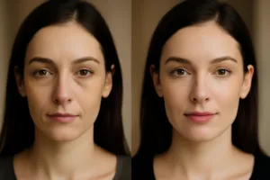 Wypełniacz pod oczy (wypełnianie doliny łez) na bazie kwasu hialuronowego – efekty, działanie i bezpieczeństwo zabiegu